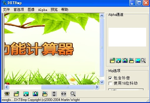 DXTBmp DDS文件编辑器 V5.2 免费版