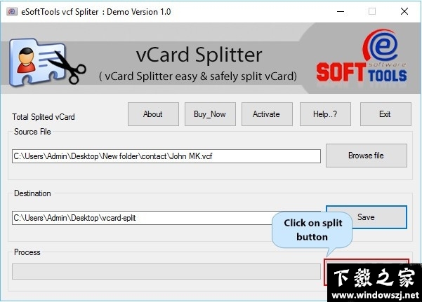 eSoftTools vCard Splitter v1.0 官方版