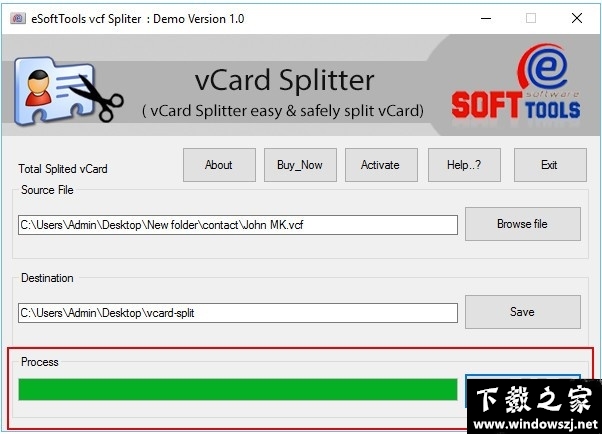 eSoftTools vCard Splitter v1.0 官方版