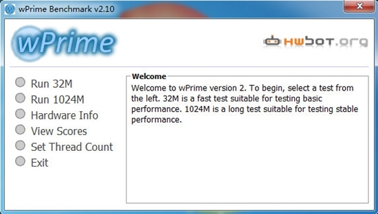 wPrime Benchmark V2.10官方版