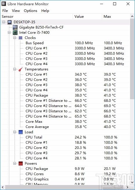 Libre Hardware Monitor 电脑硬件监控 V1.0.191