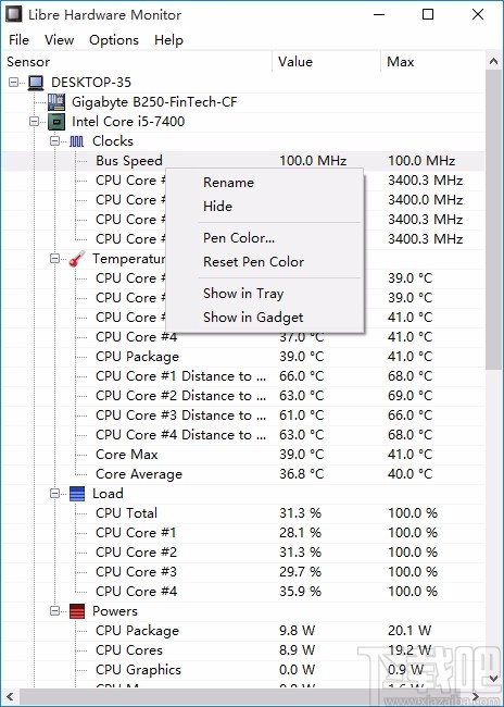 Libre Hardware Monitor 电脑硬件监控 V1.0.191