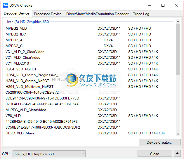 DXVA Checker 显卡检测工具 V4.6.0