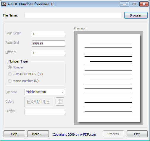 A-PDF Number v1.3 官方版