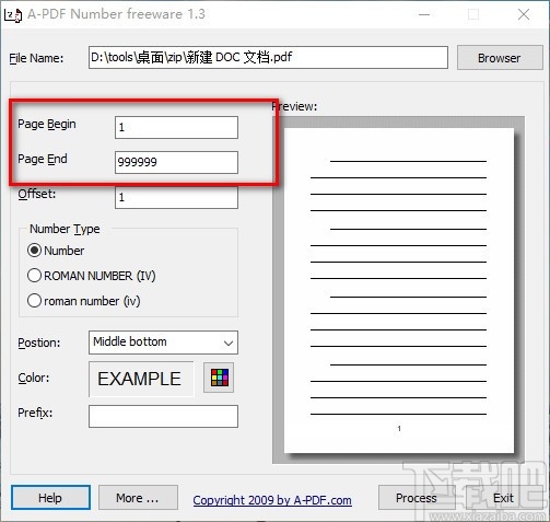 A-PDF Number v1.3 官方版