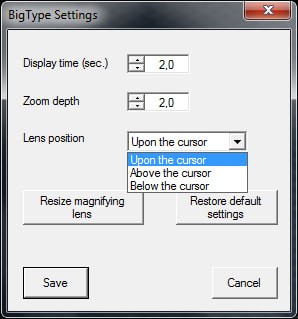 BigType 放大镜软件 V1.0 免费版