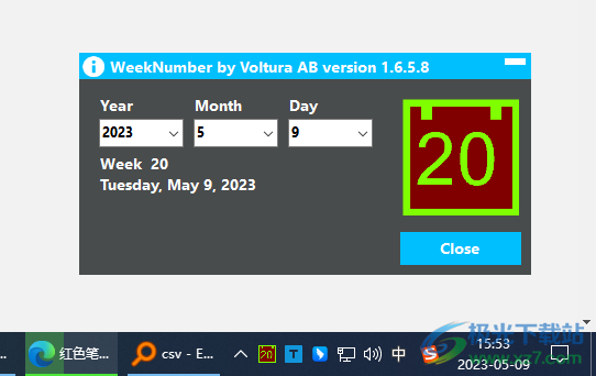 WeekNumber(日历周数任务栏显示)