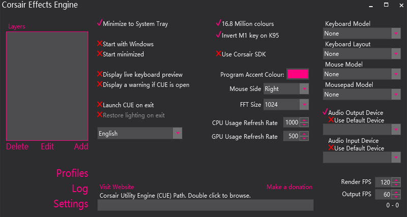 Corsair Effects Engine 调节键盘效果 V0.3.40 官方版下载