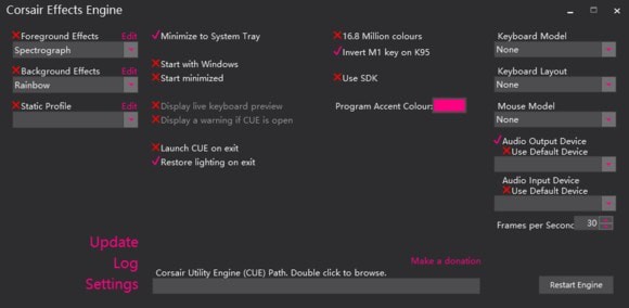 Corsair Effects Engine 调节键盘效果 V0.3.40