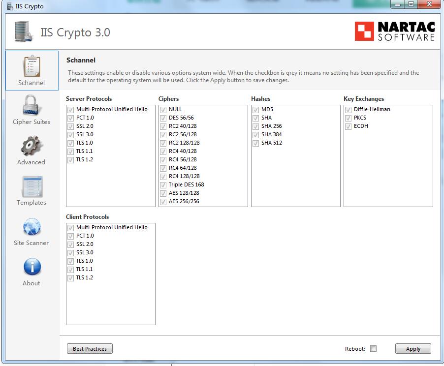 IIS Crypto 服务器管理 V3.0 免费版