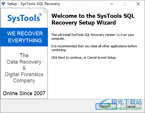 SysTools SQL Recovery 数据恢复 V11.0