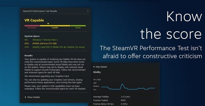 SteamVR 性能测试工具 