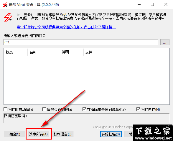 费尔Virut专杀工具 v2.0.0.449 最新版