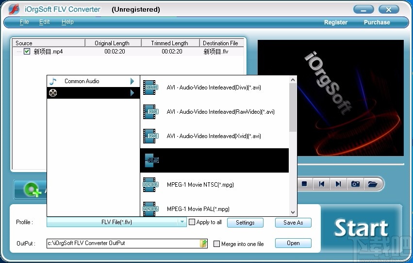 IOrgSoft FLV Converter(FLV视频格式转换器 )v3.3.8中文版