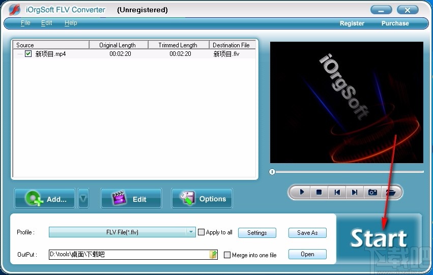 IOrgSoft FLV Converter(FLV视频格式转换器 )v3.3.8中文版