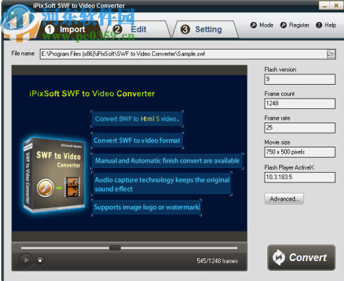 iPixSoft SWF to HTML5 Converter V4.6.0绿色版