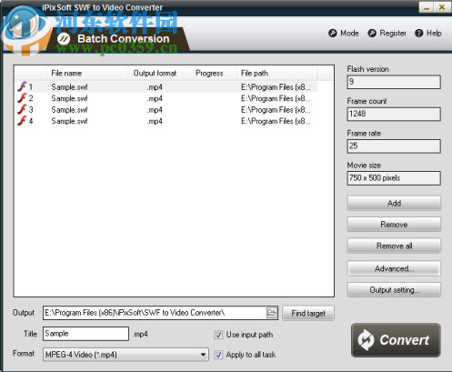 iPixSoft SWF to HTML5 Converter V4.6.0绿色版