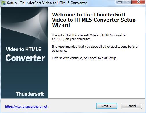 ThunderSoft Video to HTML5 Converter 下载v3.5.0.0 中文版