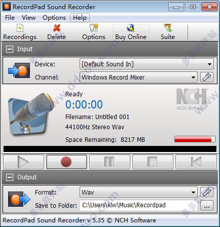 RecordPad(电脑录音软件) v9.03正式版
