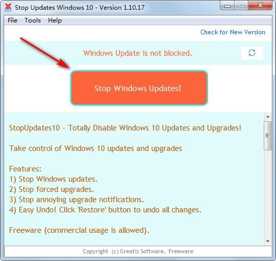 StopUpdates10(win10自动更新关闭工具) v3.6.2021 最新版